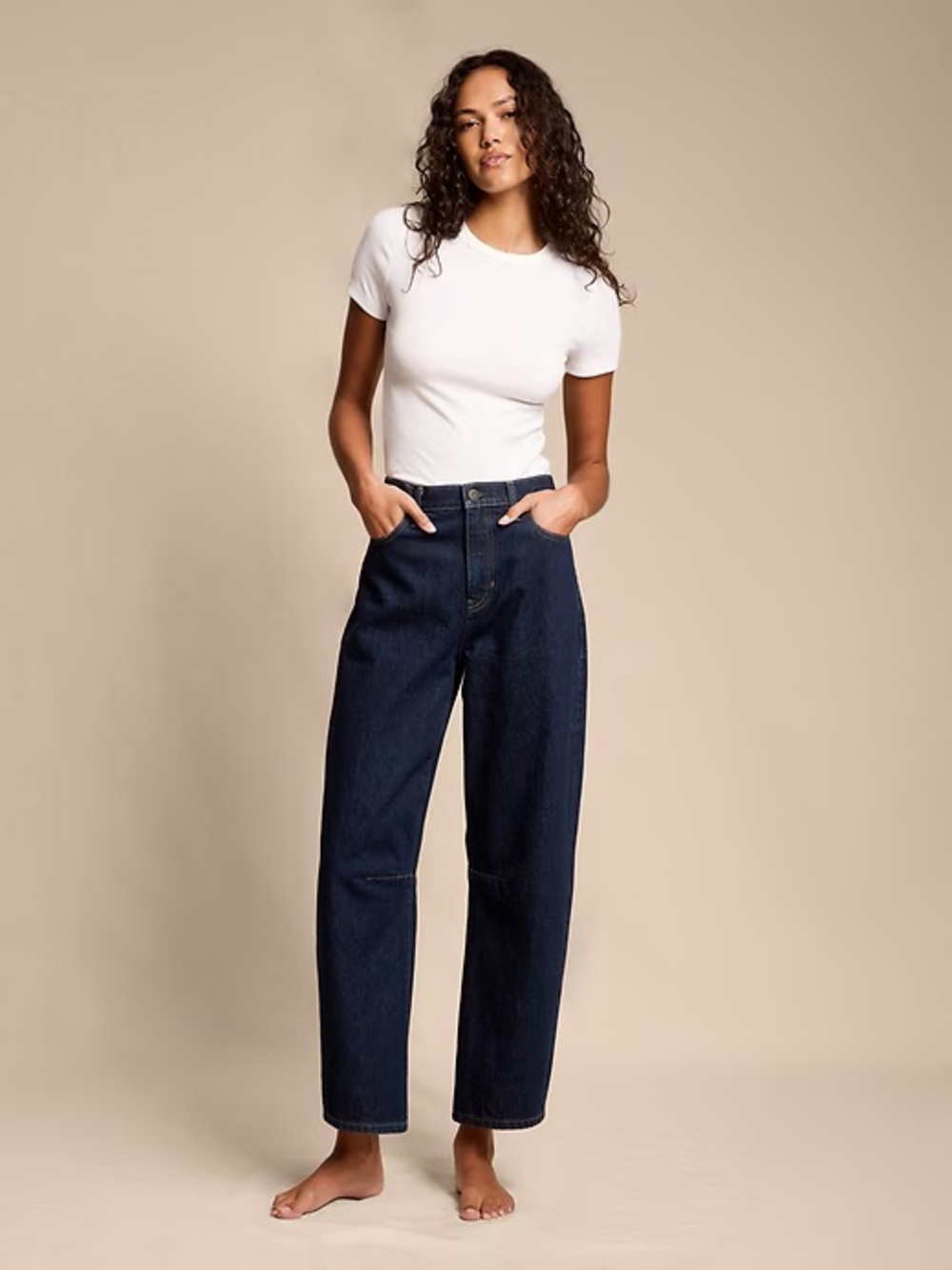 Mid Rise Barrel Jean - Picture 3 of 7